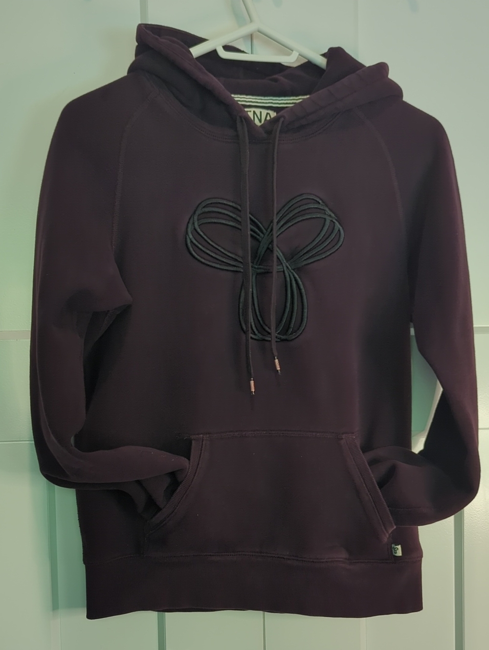 TNA Women's Hooded Sweatshirt in Deep Plum - Casual Pullover Size M